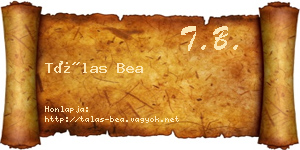 Tálas Bea névjegykártya